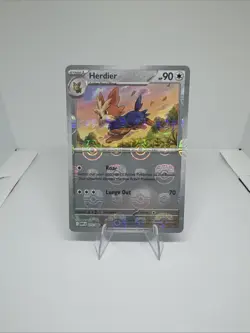Pokemon TCG Herdier 075/086 White Flare Master Ball Pattern Holo NM - Image 1