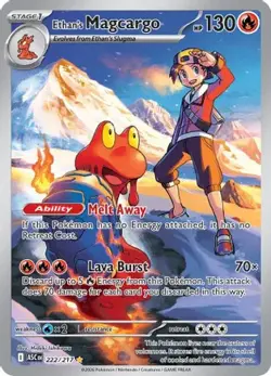 Ethan's Magcargo 222/217 Illustration Rare ME: Ascended Heroes Pokemon Holo NM/M - Image 1