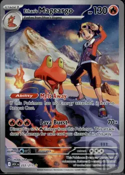 Ethan's Magcargo 222/217 Illustration Rare ME: Ascended Heroes Pokemon Holo NM/M - Image 3