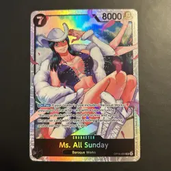 Ms. All Sunday OP14-084 Foil English One Piece Card Game The Azure Sea's Seven - Image 1