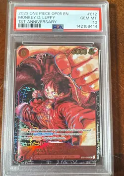One Piece Monkey.D.Luffy Alternate Art ST01-012 Awakening of the New Era PSA 10 - Image 1
