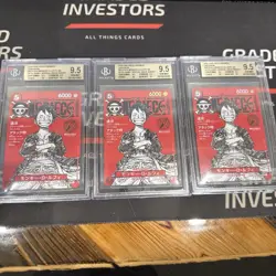 Monkey D. Luffy BGS 9.5 Gem Mint ST21-014 Promo ONE PIECE Japanese 3 @ $150 each - Image 1