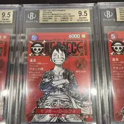 Monkey D. Luffy BGS 9.5 Gem Mint ST21-014 Promo ONE PIECE Japanese 3 @ $150 each - Image 4