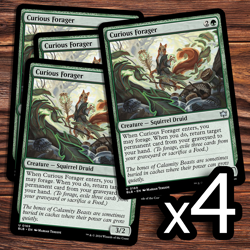 4x Curious Forager - Near Mint - Bloomburrow - Magic the Gathering - Image 1