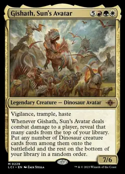 Mint/Near-Mint, English - 1 x MTG Gishath, Sun's Avatar The Lost Caverns of Ixal - Image 1
