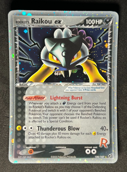 Rocket's Raikou ex 108/107 Pokemon Ex Deoxys -Holo -Secret Rare-Never played-NM+ - Image 3