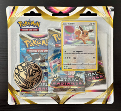 Pokemon TCG SWSH Astral Radiance Triple Blister Pack - Eevee Promo - SEALED - Image 1