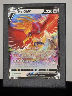 Ho-Oh V 140/195 Silver Tempest Ultra Rare Full Art Holo Card Pokemon TCG NM - Image 1