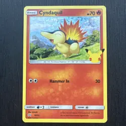 Cyndaquil 10/25 McDonald's 25th Anniversary Holo Pokemon Card TCG NM - Image 1