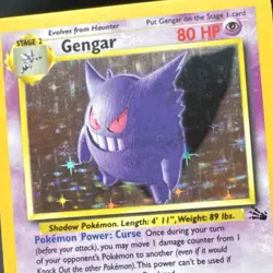 Pokemon TCG Gengar Fossil Holo Rare 5/62 English 1999 - Image 3