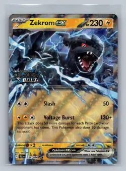 Zekrom ex (Black Bolt Stamped) 034/086 Holo Pokemon NM - Image 1