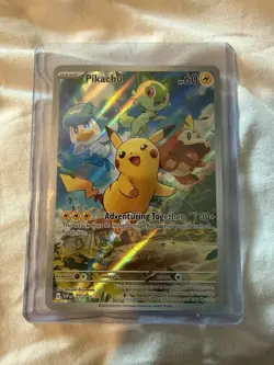 Pokemon TCG Pikachu 027 SVP EN Scarlet & Violet Promo Holo Adventuring Together - Image 1