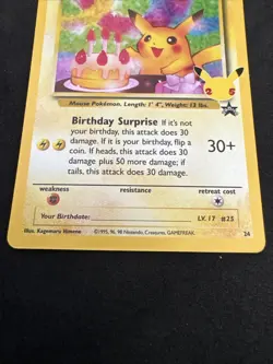 Birthday Pikachu 24 Celebrations Classic Collection 25th Anniversary Pokemon - Image 3