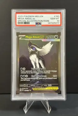 2025 POKEMON MEG EN-MEGA EVOLUTION #180 MEGA ABSOL EX PSA 10 - Image 1
