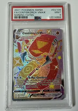 Pokemon Shining Fates Centiskorch VMAX Full Art #SV109 PSA 9 - Image 1
