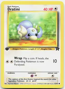 Pokemon TCG Dratini Team Rocket Common 53/82 1st Edition - Image 1