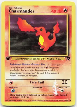 Pokemon TCG Charmander Team Rocket Common 50/82 1st Edition - Image 1