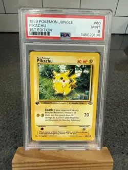 1999 Pokemon Jungle Pikachu 1st Edition #60 PSA 9 New Cert - Image 1