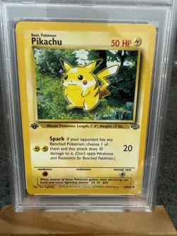 1999 Pokemon Jungle Pikachu 1st Edition #60 PSA 9 New Cert - Image 5
