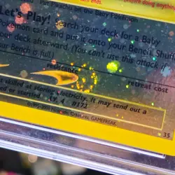 Pokemon Pichu League Black Star Reverse Holo Promo #35 CGC 9 Mint SWIRL - Image 3