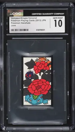 2013 Pokemon Japanese Hanafuda June Venusaur Kingler Venonat CGC 10 GEM MINT - Image 1