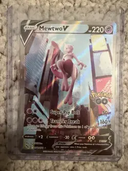 Pokemon GO TCG Complete Full Art Set 071–078: Mewtwo V Alt Art + SWSH 229 Promo - Image 2