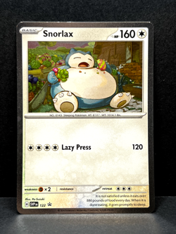 Pokemon TCG Snorlax SVP 122 Black Star Promo Cosmo Holo Rare - Near Mint - Image 1
