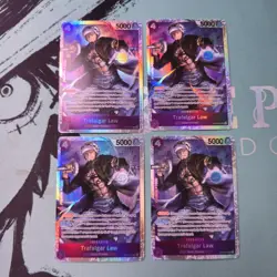 X4 ST10-010 Trafalgar Law Super Rare English Playset One Piece Cards - Image 1