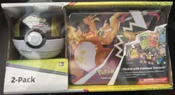 Pokemon TCG Fall 2021 Collectors Chest Tin Lunchbox Poke Ball 8 Booster Packs - Image 1