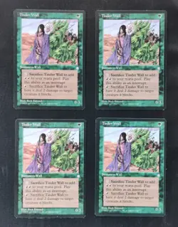 4 x MTG Tinder Wall Ice Age Playset Magic The Gathering See Pics - Image 1