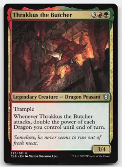 Thrakkus the Butcher #295 (LP) Baldur's Gate CLB Magic MTG - Image 1