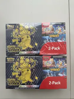 Pokemon Surging Sparks ETB & Booster Bundle Costco 2-Pack Sealed Lot of 2 - Image 1