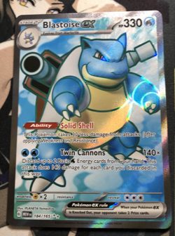 Blastoise ex 184/165 Pokemon Scarlet & Violet 151 Full Art/Ultra Rare Near Mint - Image 1