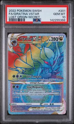 PSA 10 Giratina VSTAR 201/196 - Lost Origin Secret Rare - Graded Pokemon - Image 1