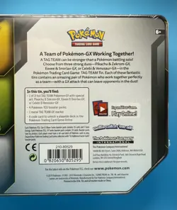 2019 Pokemon Snorlax & Eevee GX Tag Team Up Tin New Factory Sealed TCG - Image 5