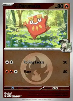 N's Darumaka (Energy Symbol Pattern) 032/217 Ascended Heroes Reverse Holo NM - Image 1