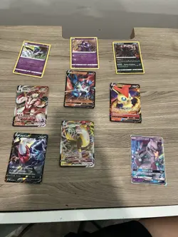 Pokemon TCG Card Lot - Mewtwo GX, Victini V, Lucario V, Darkrai V, Boltund VMAX - Image 1