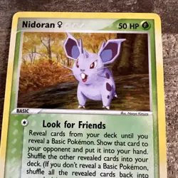 Nidoran F 70/112 EX Fire Red Leaf Reverse Holo Rare Vintage Pokemon NM - Image 3