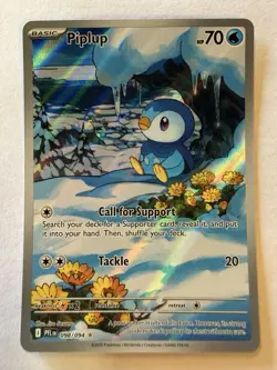 Pokemon TCG Piplup Illustration Rare 098/094 Near Mint Phantasmal Flames - Image 1