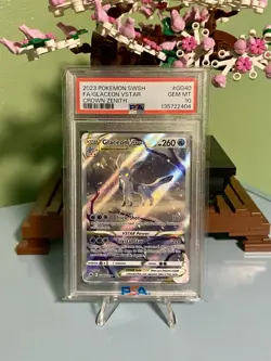 PSA 10! GEM MINT Glaceon Vstar GG40/GG70 Crown Zenith Pokemon Galarian Gallery - Image 1