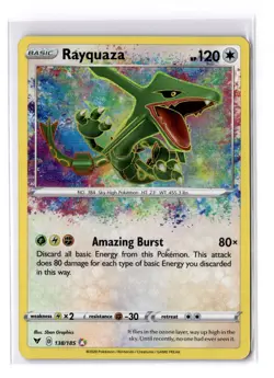 Rayquaza - 138/185 SWSH Vivid Voltage Amazing Rare - NM - POKEMON TCG - Image 1