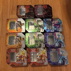 Pokemon Trading Card Game: Lot of 11 Empty Collector's Tins - Image 1