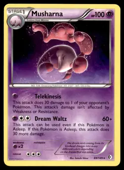 Musharna 69/149 Rare Boundaries Crossed Pokemon Lightly Played - Image 1