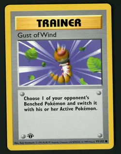 Gust of Wind LP 93/102 - 1st Edition Base Set Shadowless - Pokemon 1999 (B) - Image 1