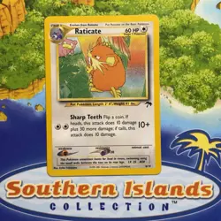 Pokemon Vintage Southern Islands Raticate 6/18 Rare Promo English Tcg - Image 1