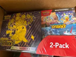 Pokemon Surging Sparks Elite Trainer Box + Booster Bundle, 2-pack ~ Costco Set - Image 1