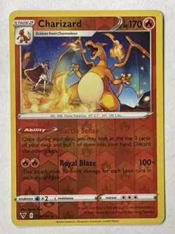 2020 Pokemon TCG Vivid Voltage Reverse Holo Charizard 025/185 Ungraded - Image 1