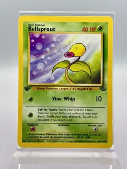 Bellsprout 1st Edition 49/64 Jungle HP - Pokemon TCG Card Common - Image 1