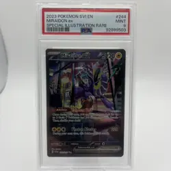 PSA 9 MIRAIDON EX 244/198 SPECIAL ILLUSTRATION RARE SCARLET & VIOLET POKEMON - Image 1