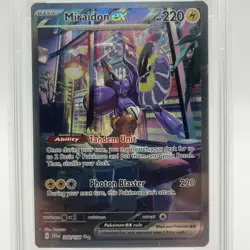 PSA 9 MIRAIDON EX 244/198 SPECIAL ILLUSTRATION RARE SCARLET & VIOLET POKEMON - Image 2